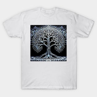 [AI Art] Magical Tree of Life, Optical Art Style T-Shirt